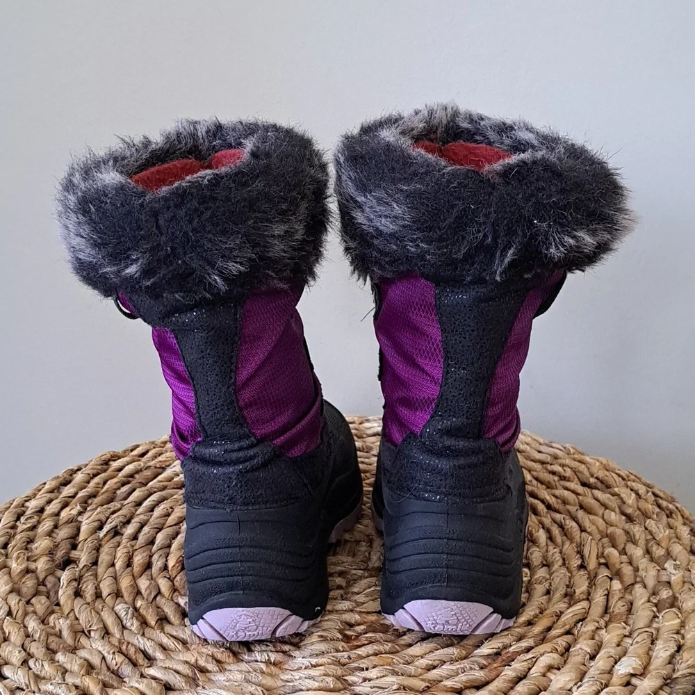 KAMIK Girls Powdery2 Waterpoof/Insulated Purple Nylon Winter/Snow Boots 11‎